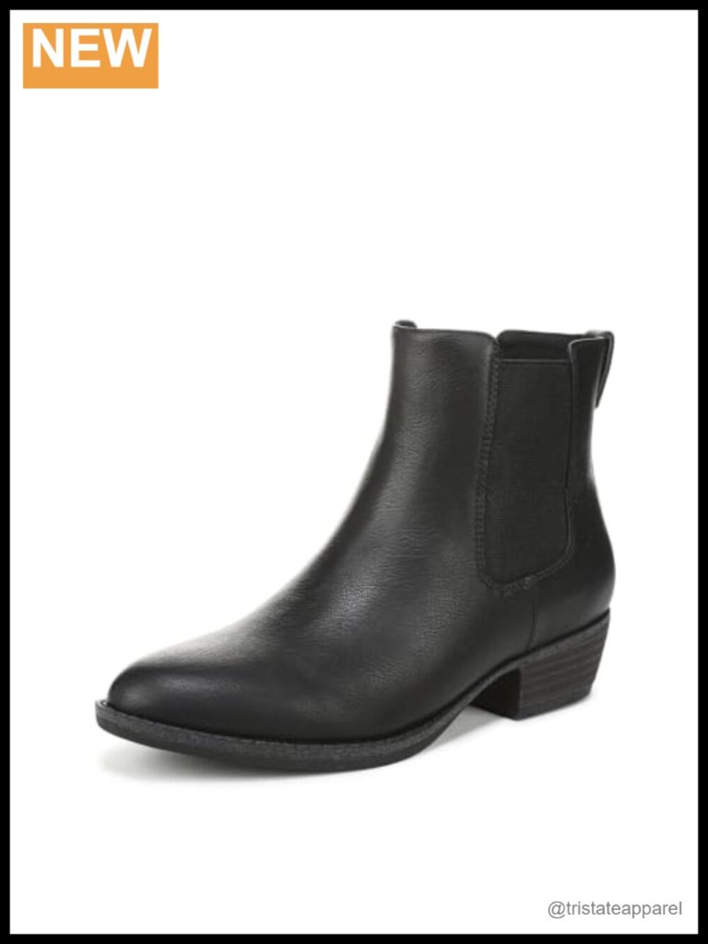 Dr Scholls Mara Chelsea Ankle Booties Block Heel Zip Closure Microfiber